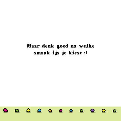 Wenskaart geniet van de zomer - eenhoorn ijsje 2