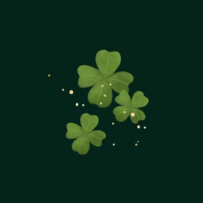 Wenskaart good luck succes klavertje vier goud 2