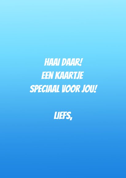 Wenskaart grappige haai 3