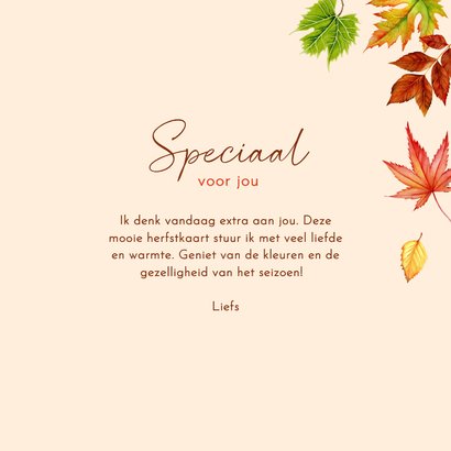 Wenskaart herfst met kalebassen pompoen en vogeltjes 3