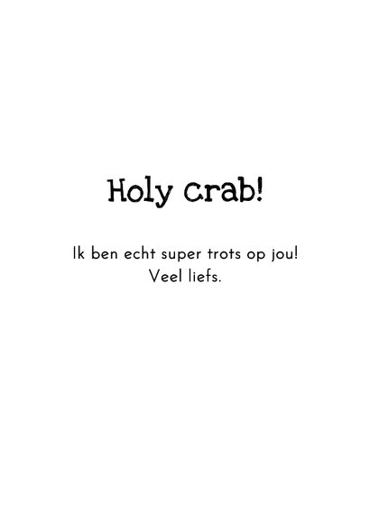 Wenskaart holy crab trots op jou kaart 3