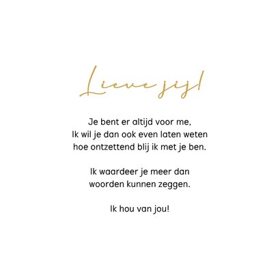 Wenskaart I love you teksten kraft papier 3