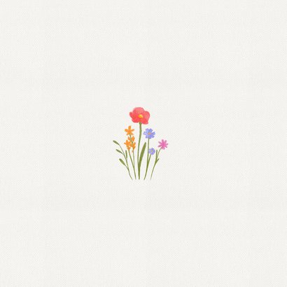 Wenskaart ik hou van jou subtiel bloemen minimalistisch 2