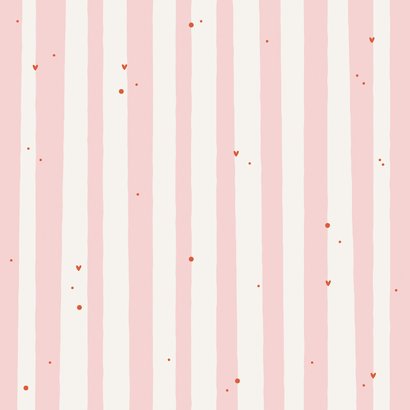 Wenskaart I'm glad you exist roze gestreept 2
