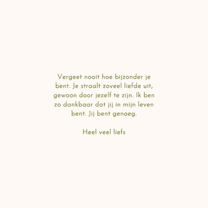 Wenskaart je bent genoeg typografie blauwe streep hartjes 3