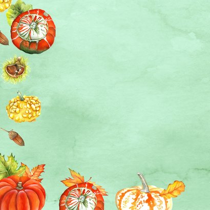 Wenskaart kalebas herfst 2