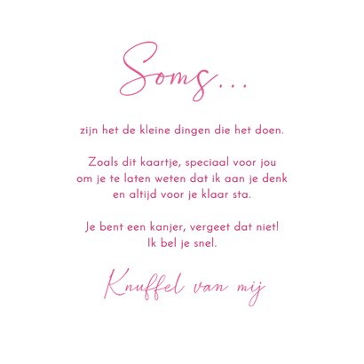 Wenskaart kleine roze orchidee 3