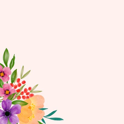 Wenskaart kleurrijke bloemen 2