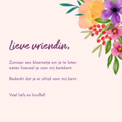 Wenskaart kleurrijke bloemen 3