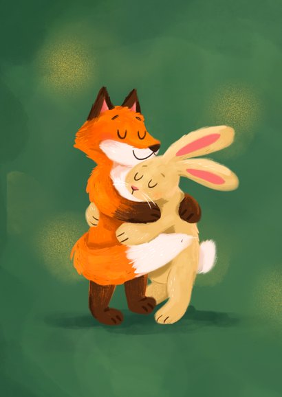 Wenskaart knuffel zonder tekst 2