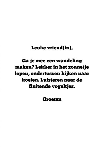 Wenskaart koe in de natuur 3