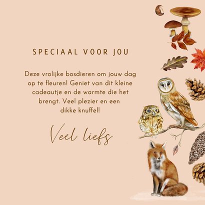 Wenskaart leuke bosdieren 3