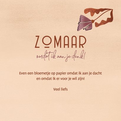 Wenskaart met bloemen in warme kleuren 3