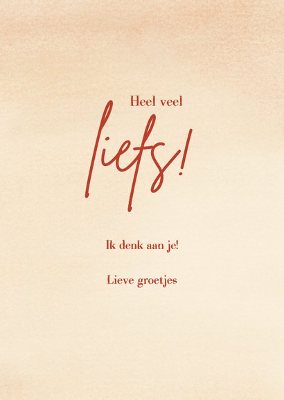 Wenskaart met deur en kaart met kus door de brievenbus 3