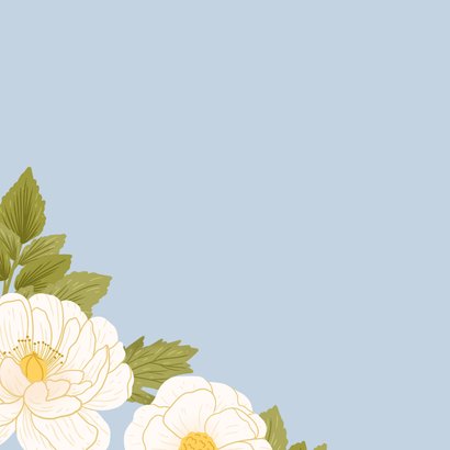 Wenskaart met klassieke witte bloemen 2