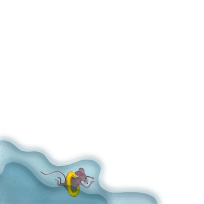 Wenskaart met olifant en muizen 2