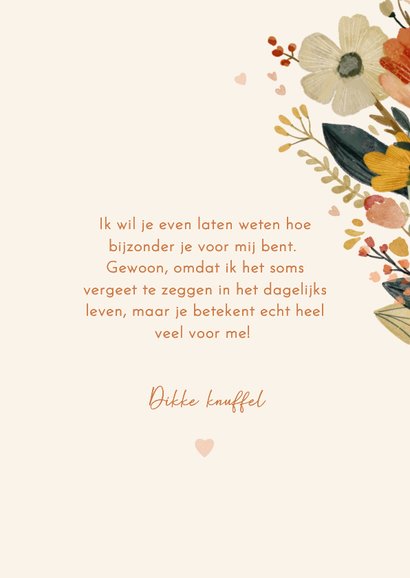 Wenskaart met stijlvolle bloemen 3