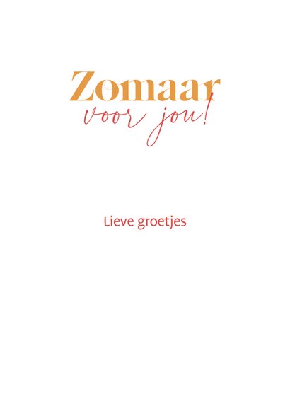 Wenskaart om zomaar te versturen met boeket bloemen 3