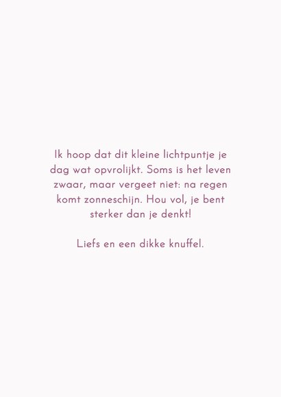 Wenskaart piepklein lichtpuntje illustratie muisje 3