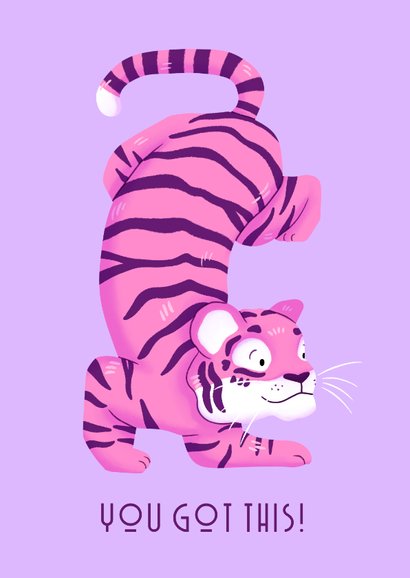 Wenskaart succes go get 'em tiger 2