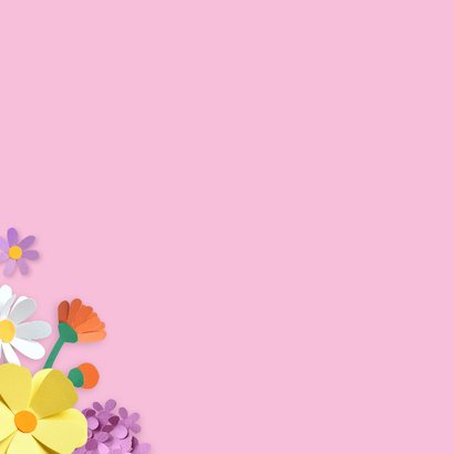 Wenskaart vriendin bloemen 2