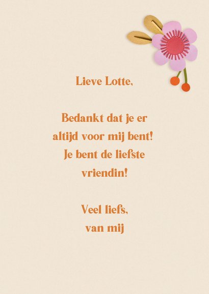 Wenskaart vriendin herfstbloemen 3