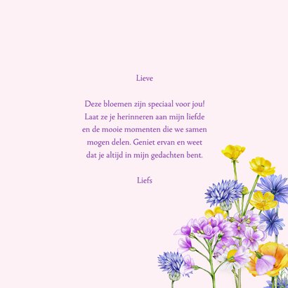 Wenskaart wilde bloemen pinksterbloemen 3