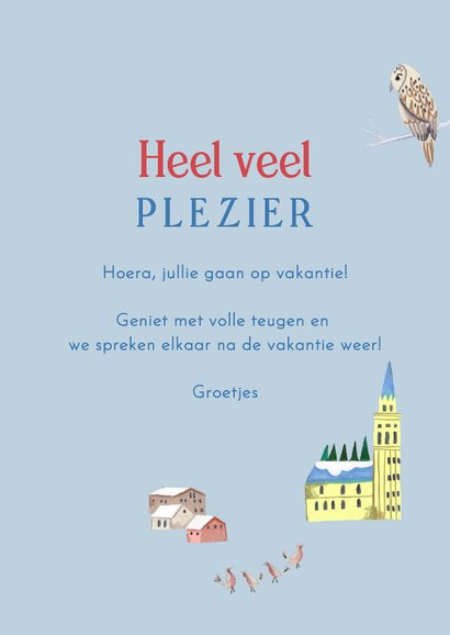 Wenskaart wintersport bergen hond illustratie 3