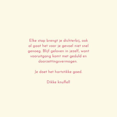 Wenskaart you're doing great geel gestreept hartjes 3
