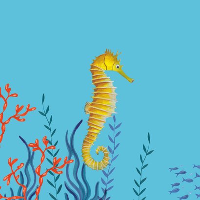 Wenskaart zeemeermin in de oceaan ik denk aan jou 2
