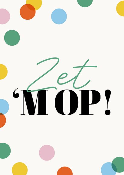 Wenskaart zet 'm op succes met je examens confetti 2