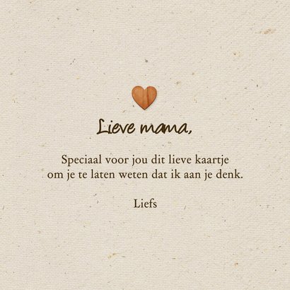 Wenskaart zomaar dikke knuffel speciaal voor jou linnen hart 3