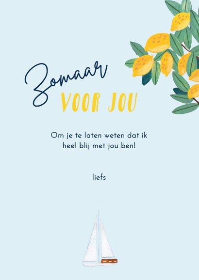Wenskaart zomer scooter aan de kust 3
