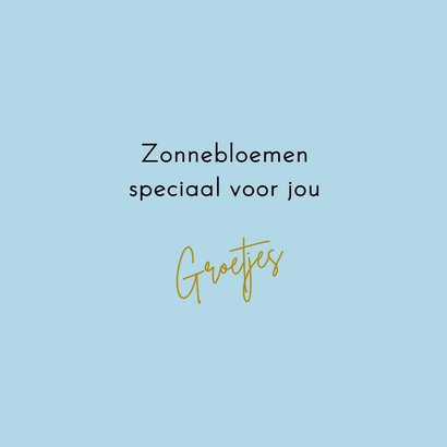 Wenskaart - Zonnebloemen 3