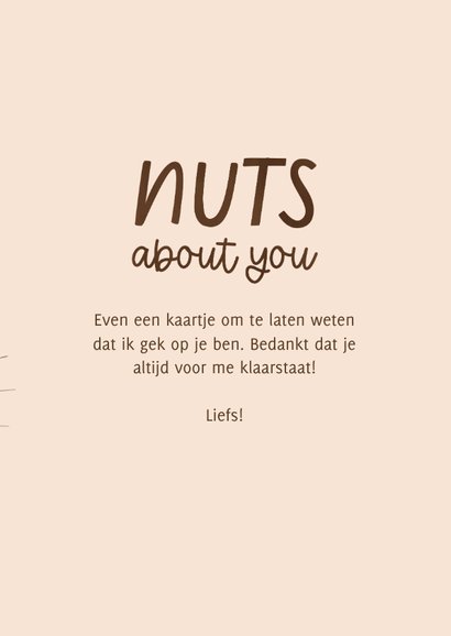 Wenskaartje nuts about you met schattige eekhoorn 3