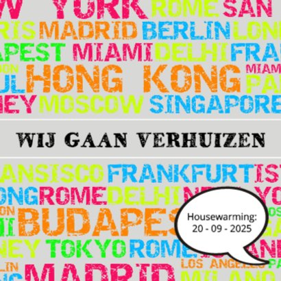 Wij gaan verhuizen naar... - DH 2