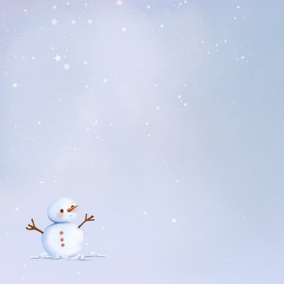 Winterkaart laten we een sneeuwpop maken 2