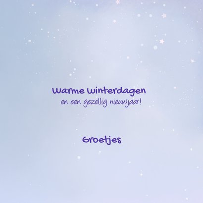 Winterkaart laten we een sneeuwpop maken 3