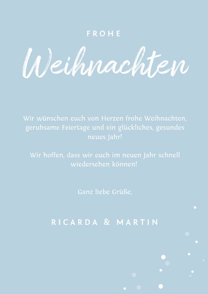 Winterliche Weihnachtskarte mit Tannenzapfen und Foto 3