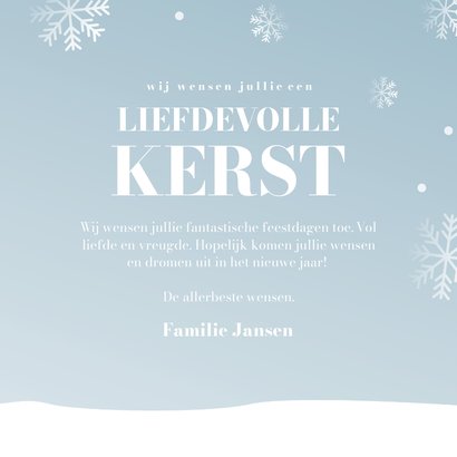 Winters kerstkaartje met vogeltjes liefdevolle kerst 3