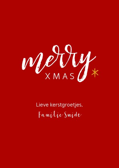 Winterse fotokaart met grote foto en merry x-mas 3