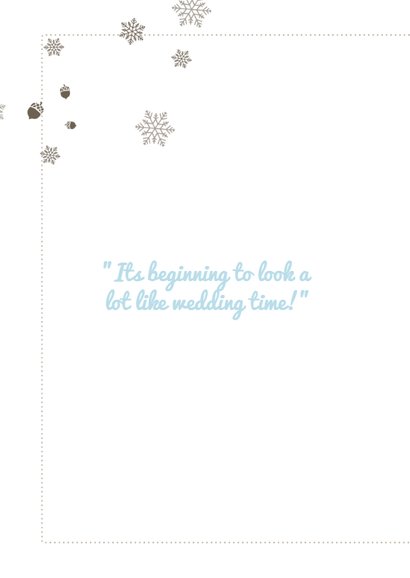 Winterwedding | trouwkaart winters 2