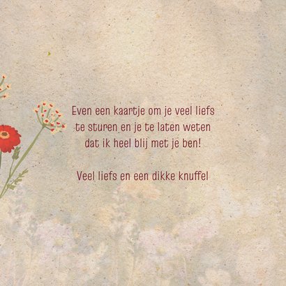 'With love' florals wenskaart 3