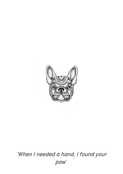 Woonkaart Dog handgetekend 2