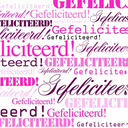 Woorden Roze Gefeliciteerd! - BK 2