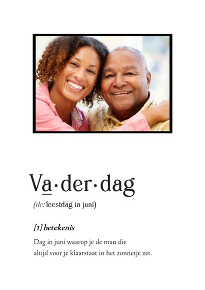 Woordenboek vaderdagkaart voor alle soorten vaderfiguren 2