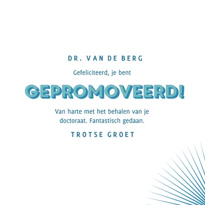 WOW DOC - hippe felicitatie kaart voor PhD student 3