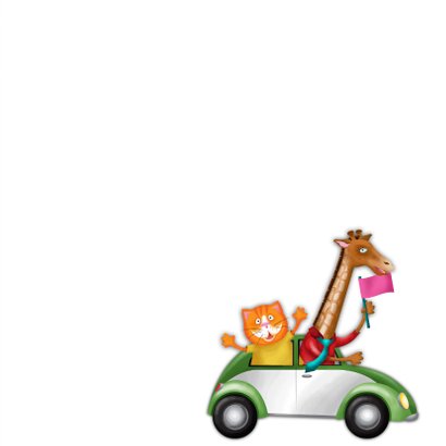 YVON straat kat giraf auto kinderkaart 3