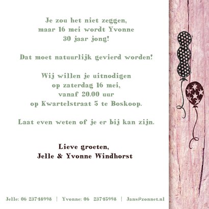 YVON uitnodiging stempel roze  3