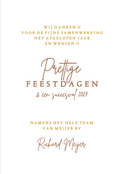 Zakelijk kerstkaart elegante kerstballen 3